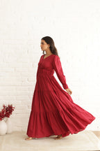 VALENTINE COTTON TIERED DRESS