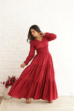 VALENTINE COTTON TIERED DRESS