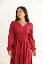 VALENTINE COTTON TIERED DRESS