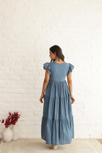 SEABEACH COTTON TIERED DRESS