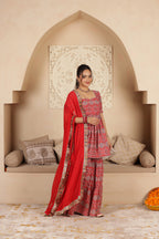 KUMKUM BLOCKPRINT COTTON SHARARA SET