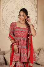 KUMKUM BLOCKPRINT COTTON SHARARA SET