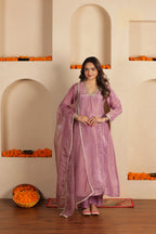 LILAC SILK SHIMMER SUIT SET