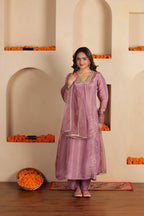 LILAC SILK SHIMMER SUIT SET