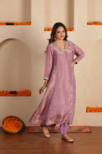 LILAC SILK SHIMMER SUIT SET