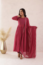 PEACH BLOSSOM ANARKALI SUIT SET