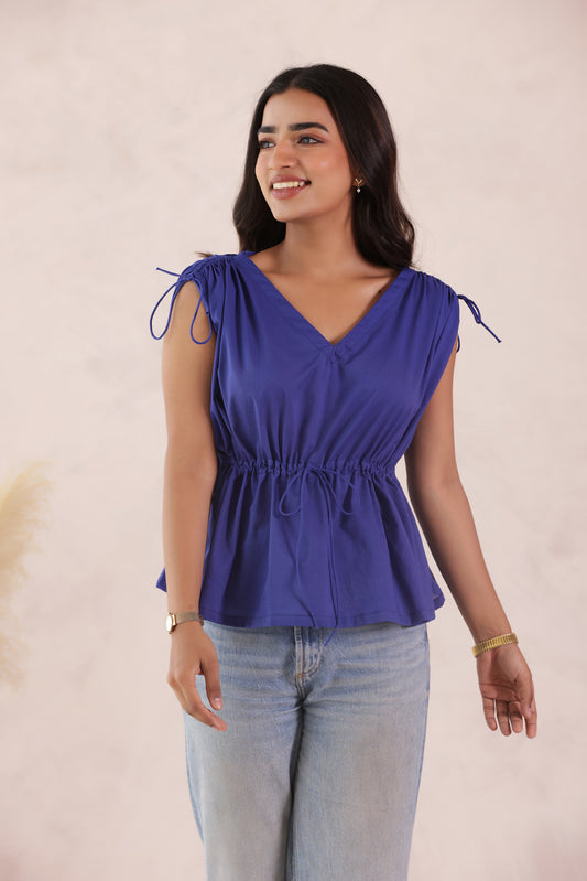 SAPPHIRE BLUE COTTON TOP