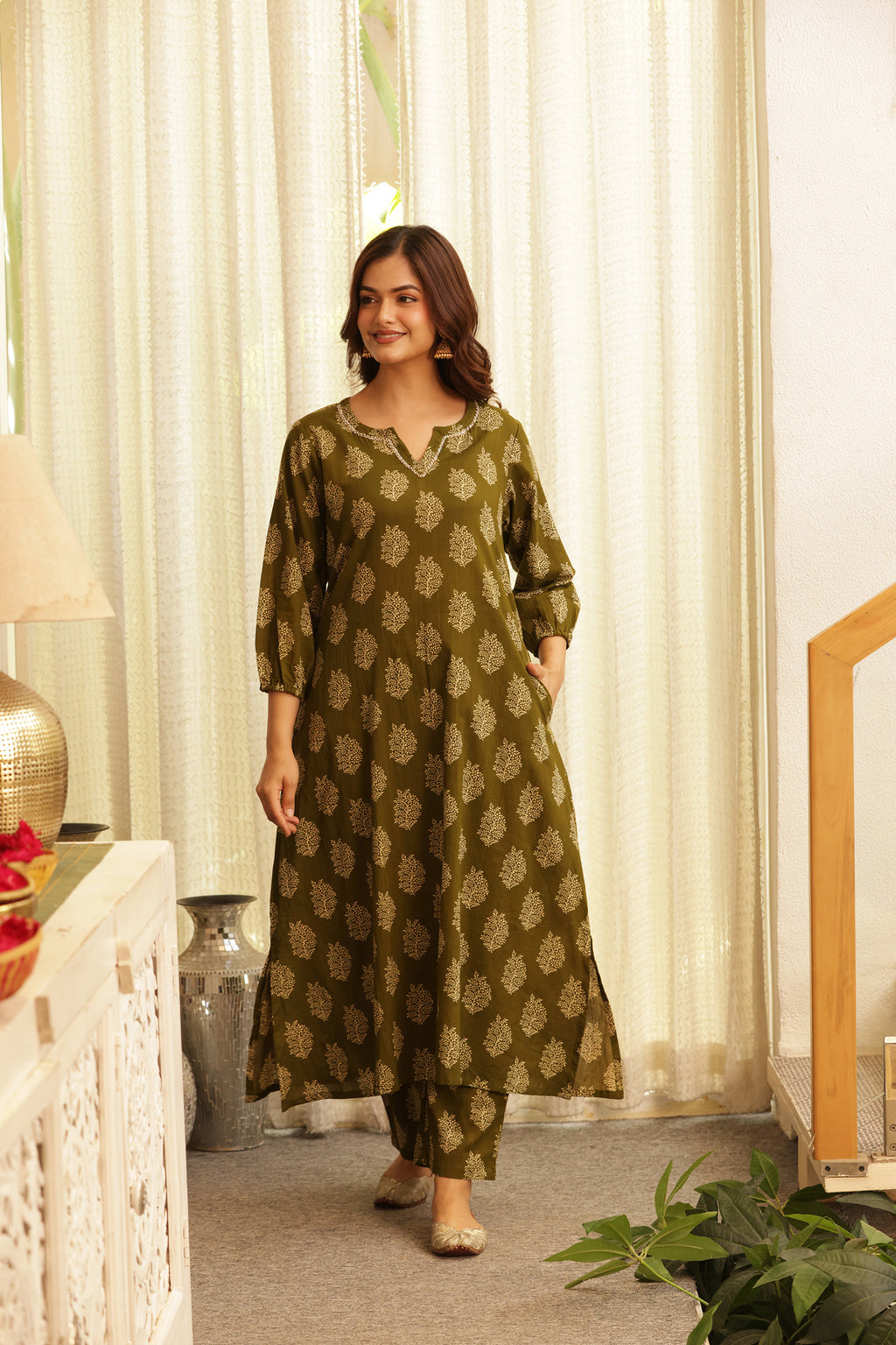 MASTANI COTTON KURTI PANT SET