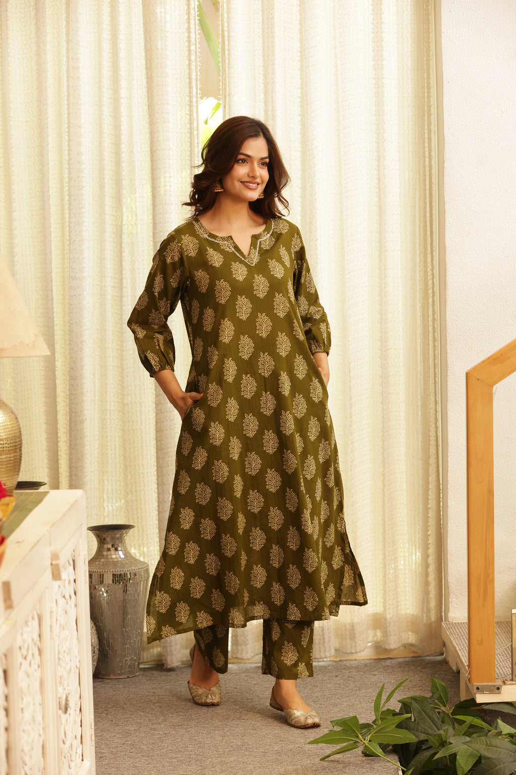 MASTANI COTTON KURTI PANT SET