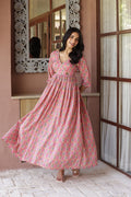 PINK FLORAL COTTON DRESS