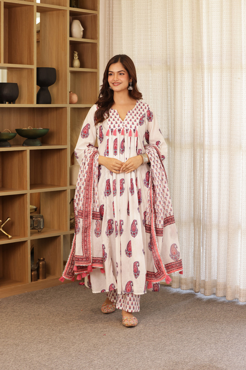 VIBHUTI BLOCKPRINT COTTON SUIT SET