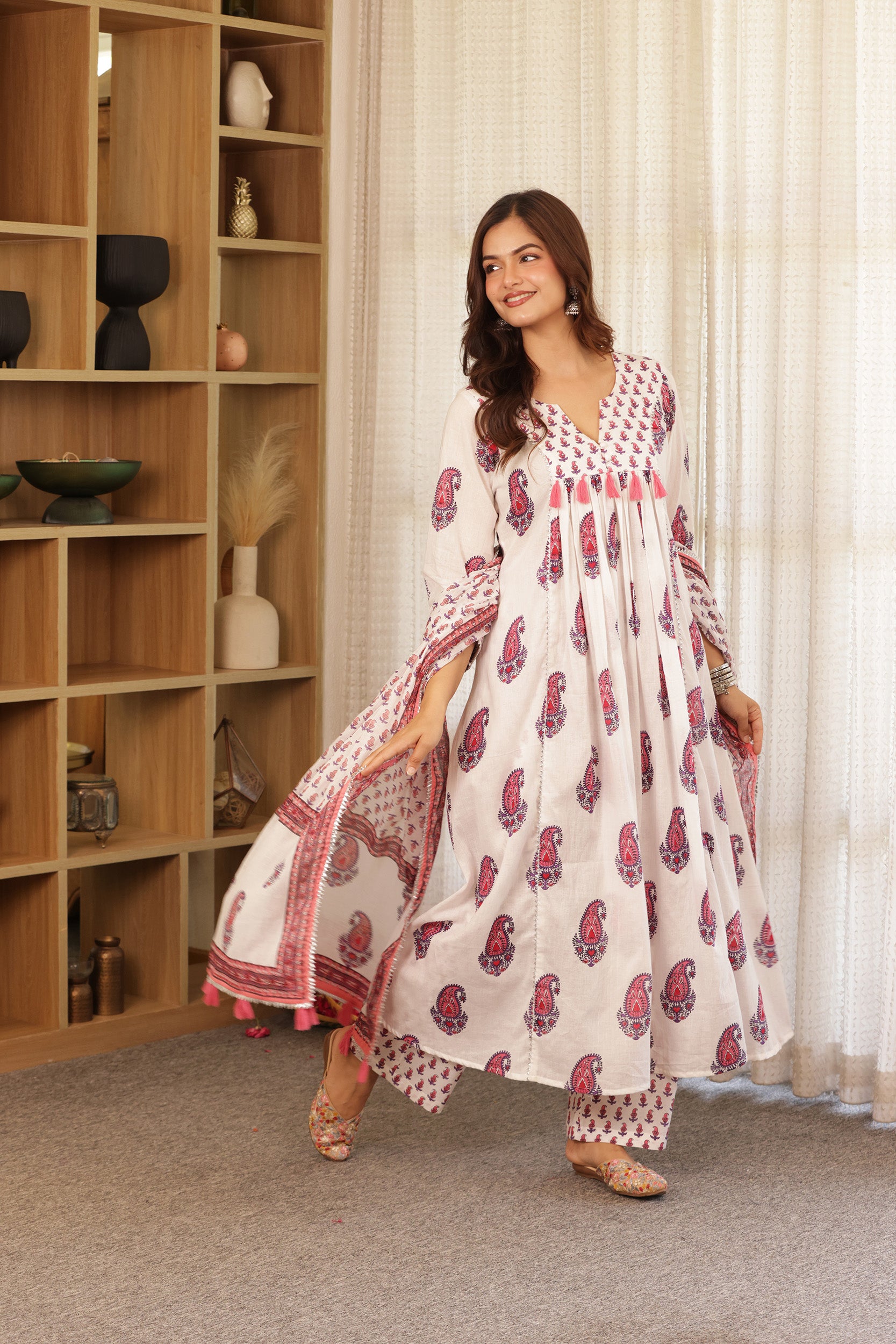 VIBHUTI BLOCKPRINT COTTON SUIT SET
