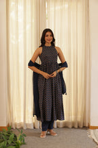 ISHANI BLUE ANARKALI SUIT SET