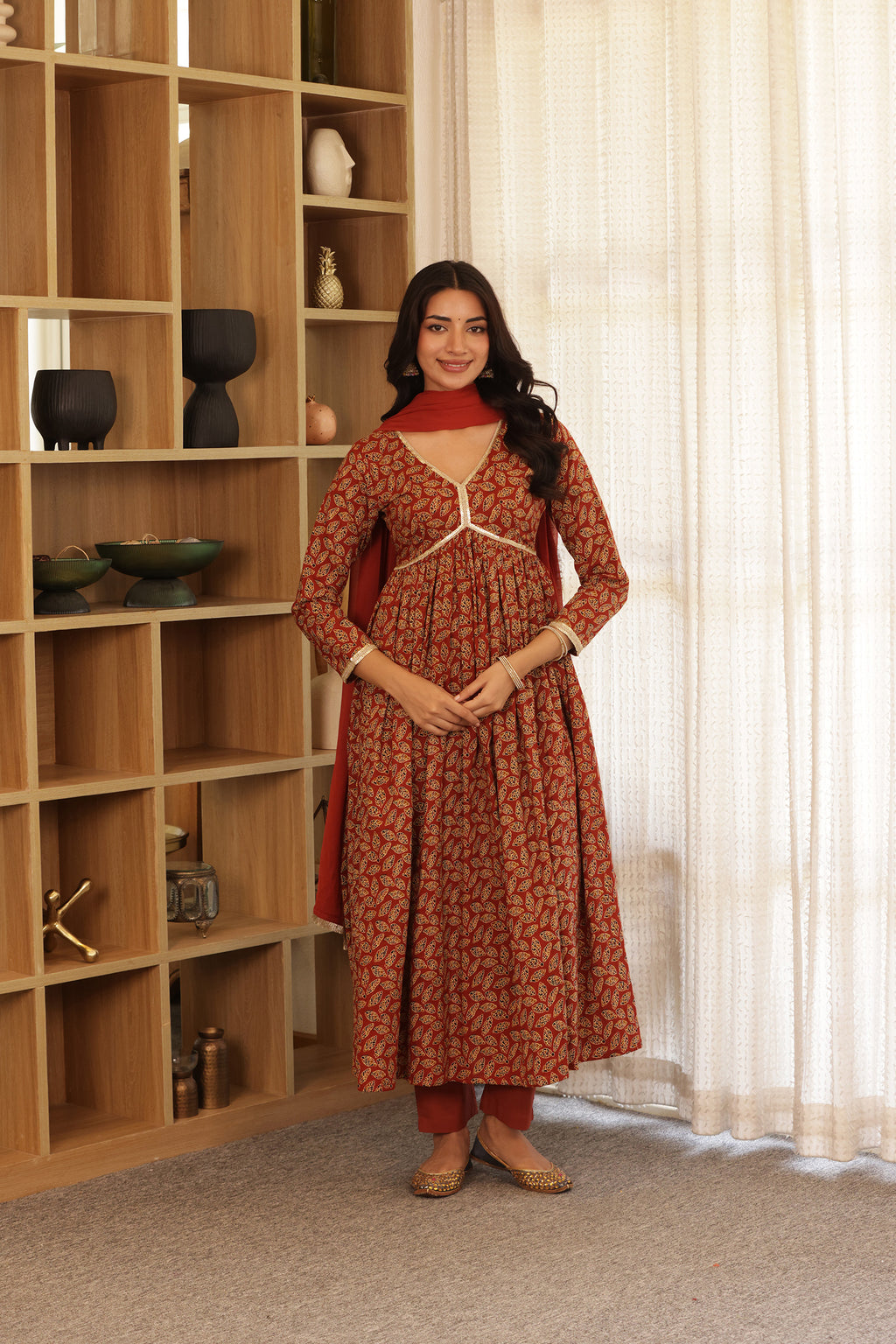 GEET COTTON ANARKALI SUIT SET