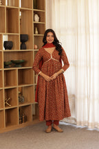 GEET COTTON ANARKALI SUIT SET
