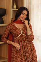 GEET COTTON ANARKALI SUIT SET