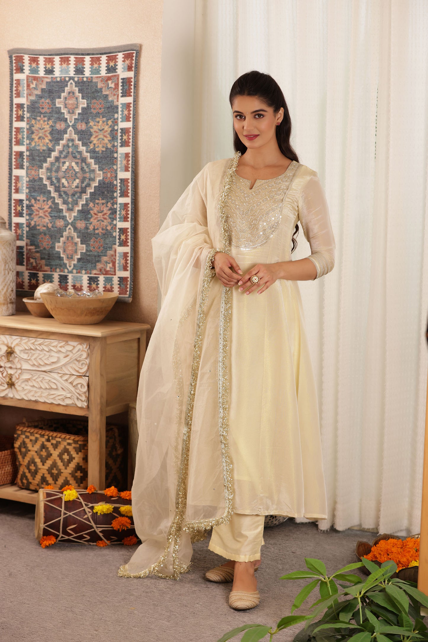 JHILMIL KALIDAR SILKY SUIT SET