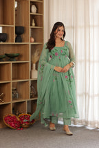 MISTY GREEN HANDPAINTED SUIT SET