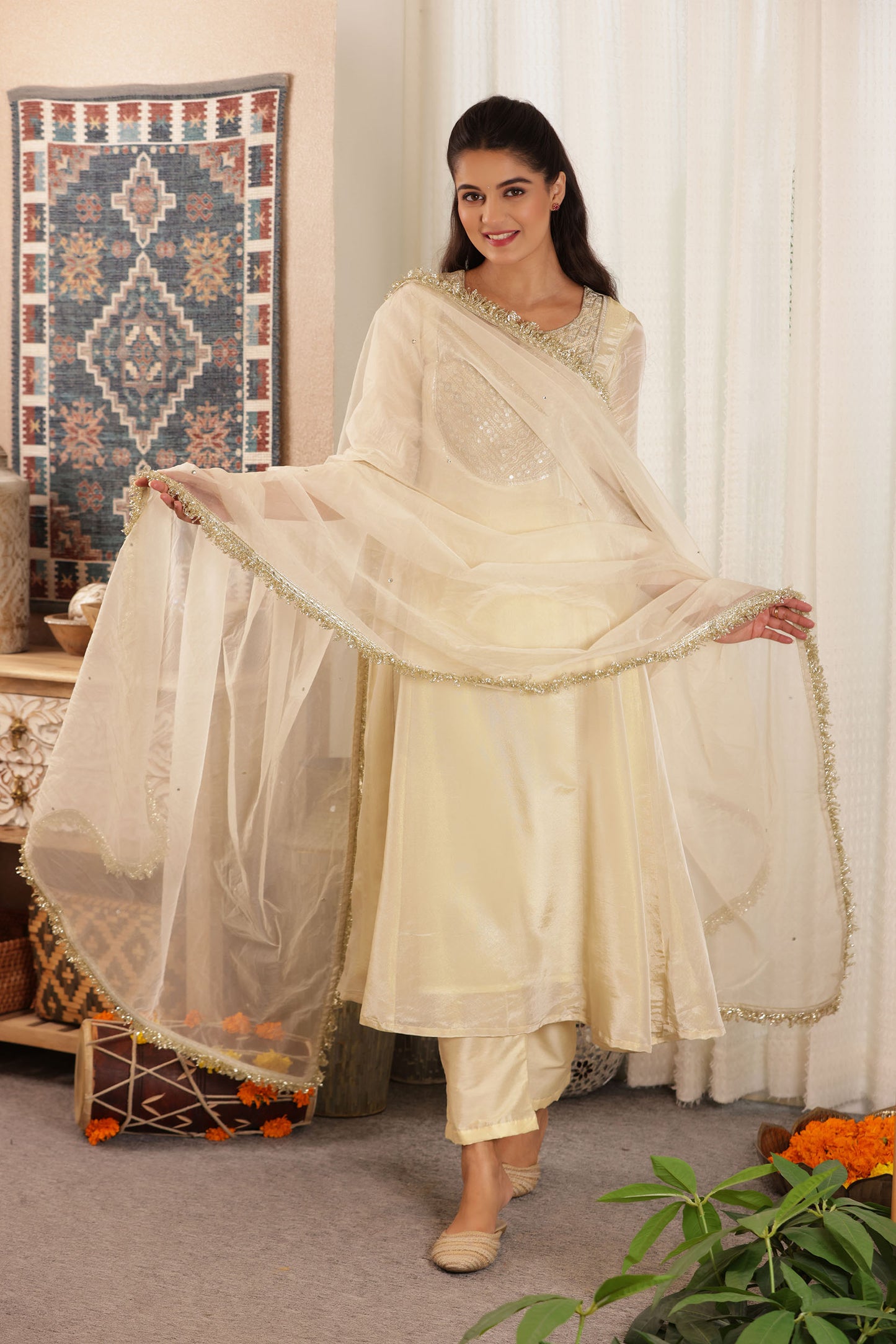 JHILMIL KALIDAR SILKY SUIT SET