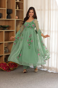 MISTY GREEN HANDPAINTED SUIT SET