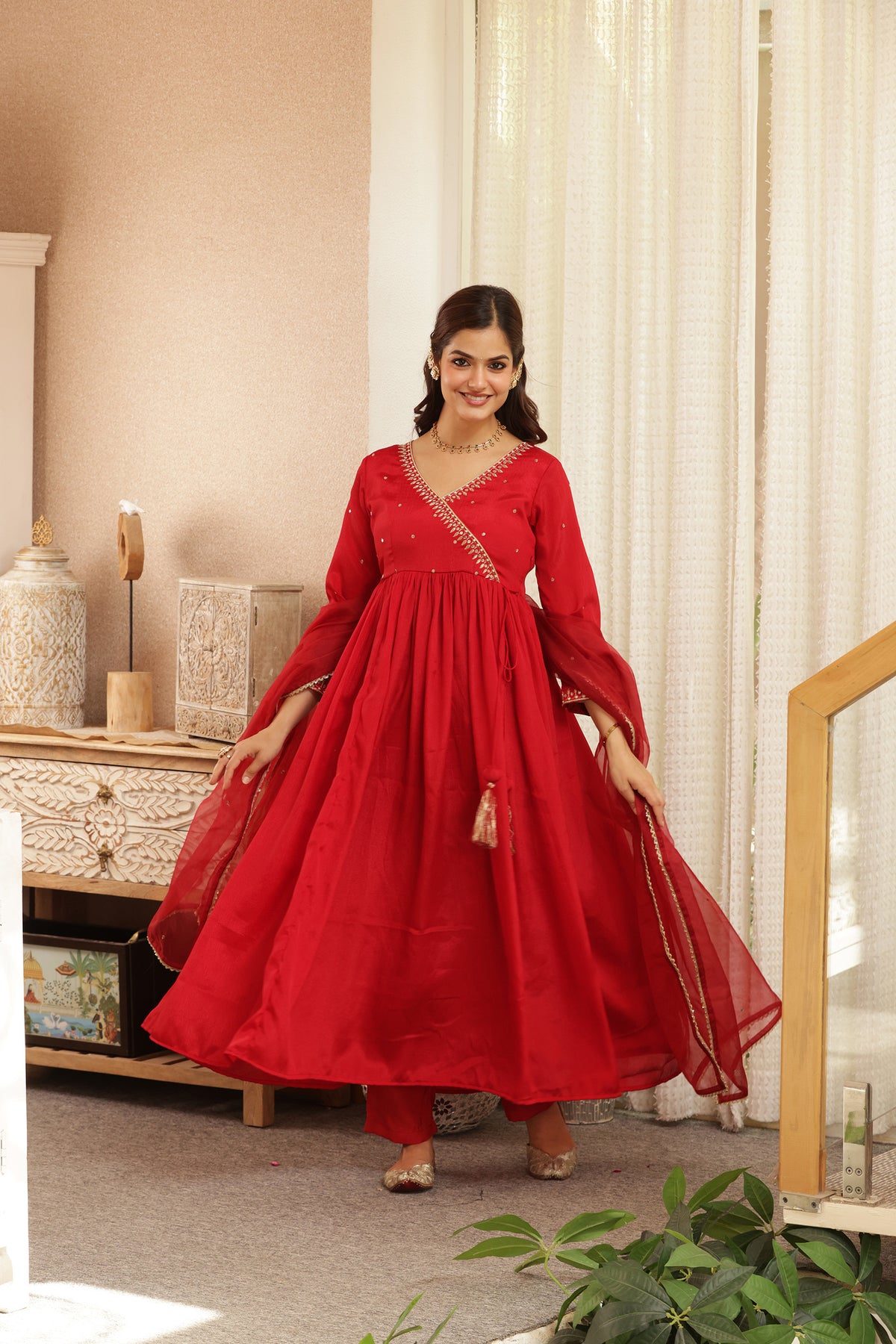 PARO EMBROIDERED ANGRAKHA SUIT SET