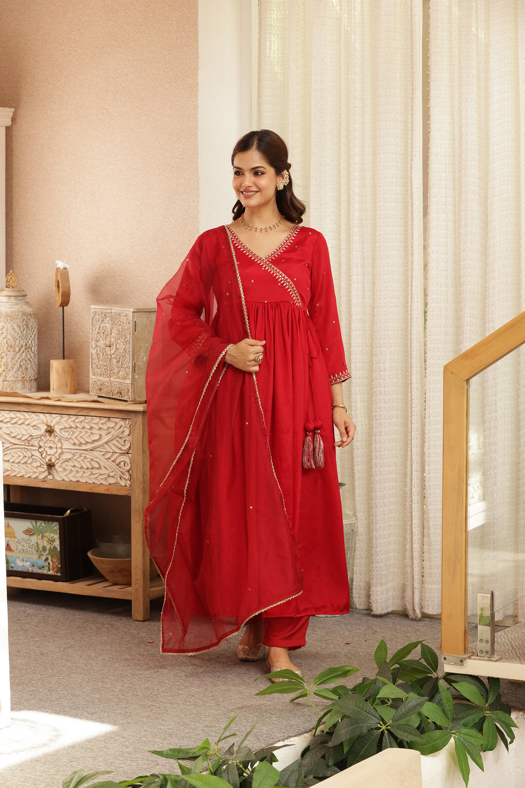 PARO EMBROIDERED ANGRAKHA SUIT SET