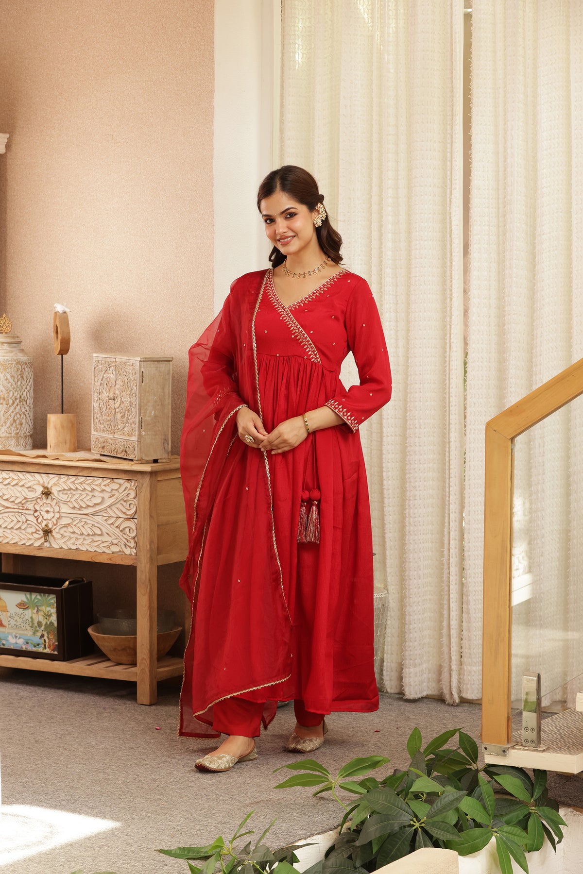 PARO EMBROIDERED ANGRAKHA SUIT SET