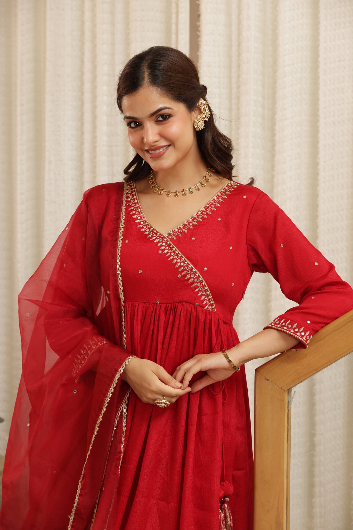 PARO EMBROIDERED ANGRAKHA SUIT SET