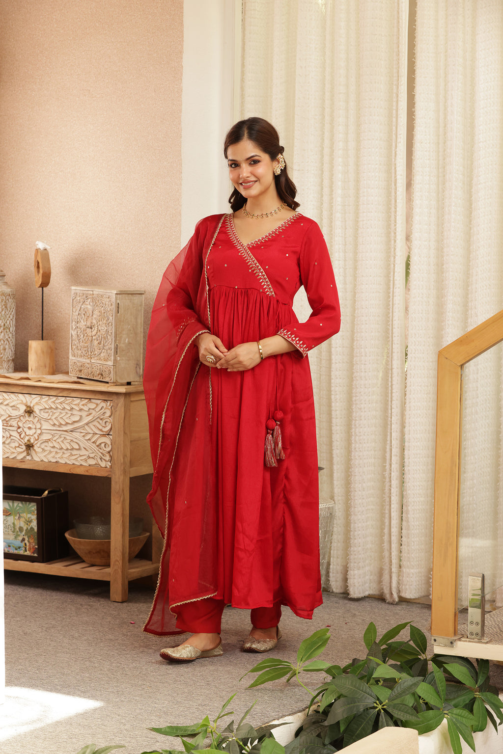 PARO EMBROIDERED ANGRAKHA SUIT SET