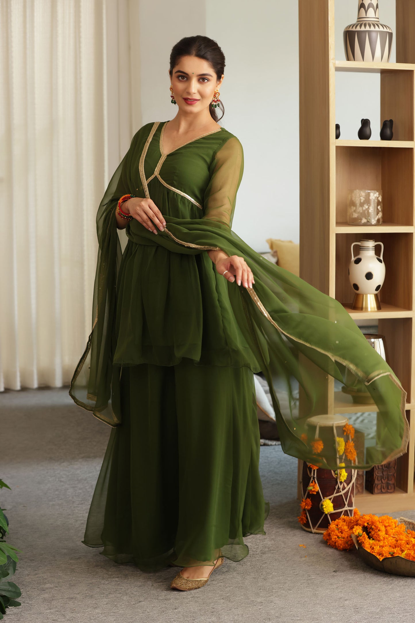 JANNAT GEORGETTE SHARARA SET