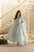 GHAZAL CHANDERI ANARKALI SUIT SET