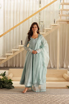 GHAZAL CHANDERI ANARKALI SUIT SET