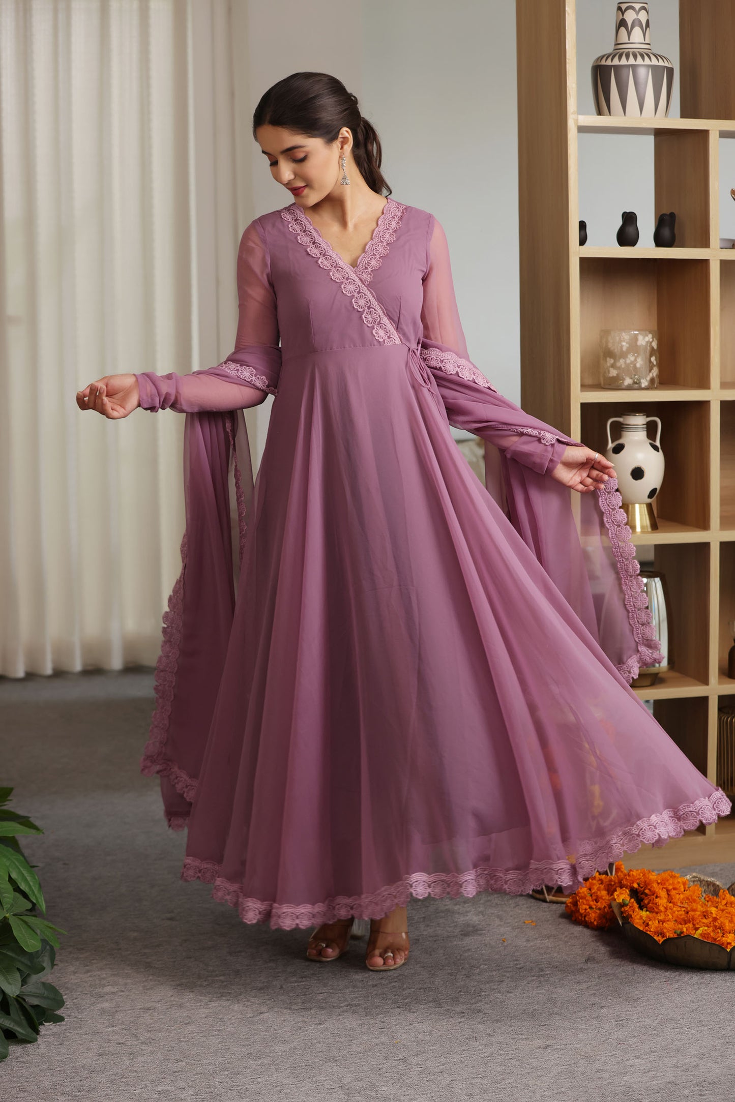 PURPLE HAZE GEORGETTE SUIT SET