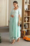 SASHA COTTON LUREX ANARKALI SUIT SET