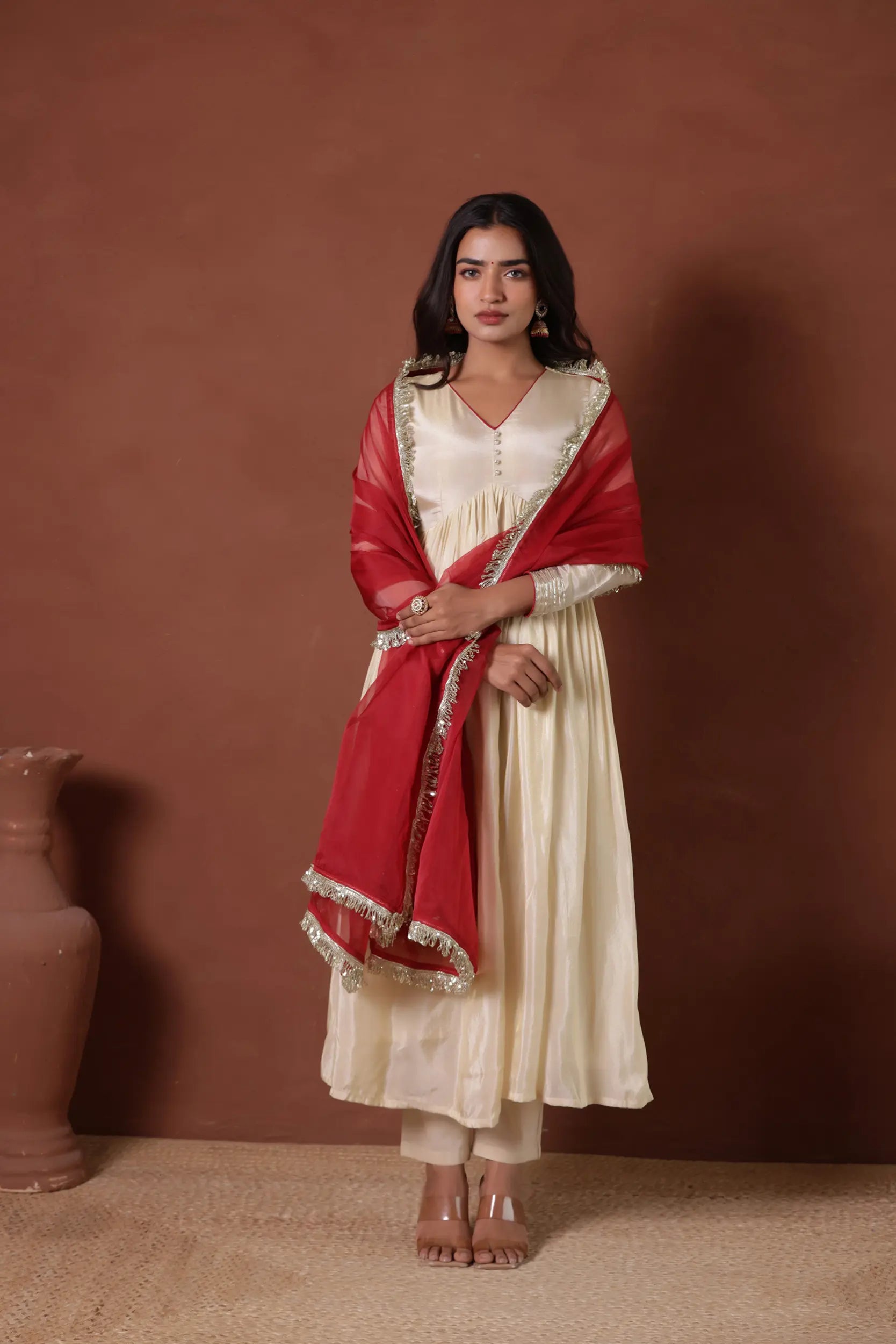 KARISHMA SHIMMER ANARKALI SUIT SET