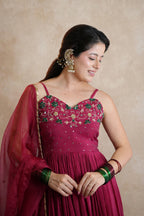 REHMAT CHANDERI EMBROIDERED SUIT SET