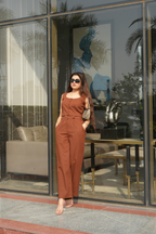 WALNUT LINEN COORD SET