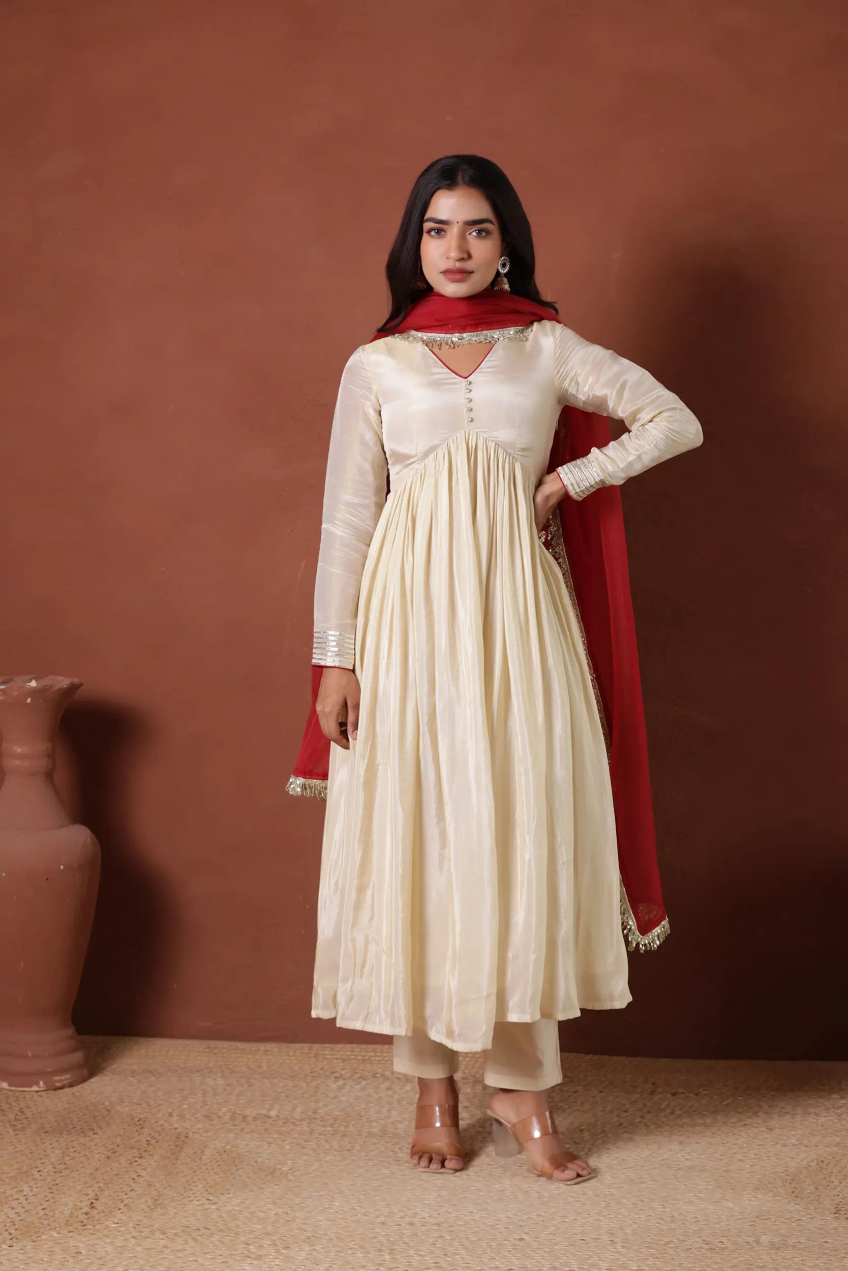KARISHMA SHIMMER ANARKALI SUIT SET