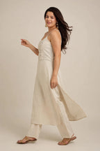 IVORY MIRROR WORK KURTI PANT SET