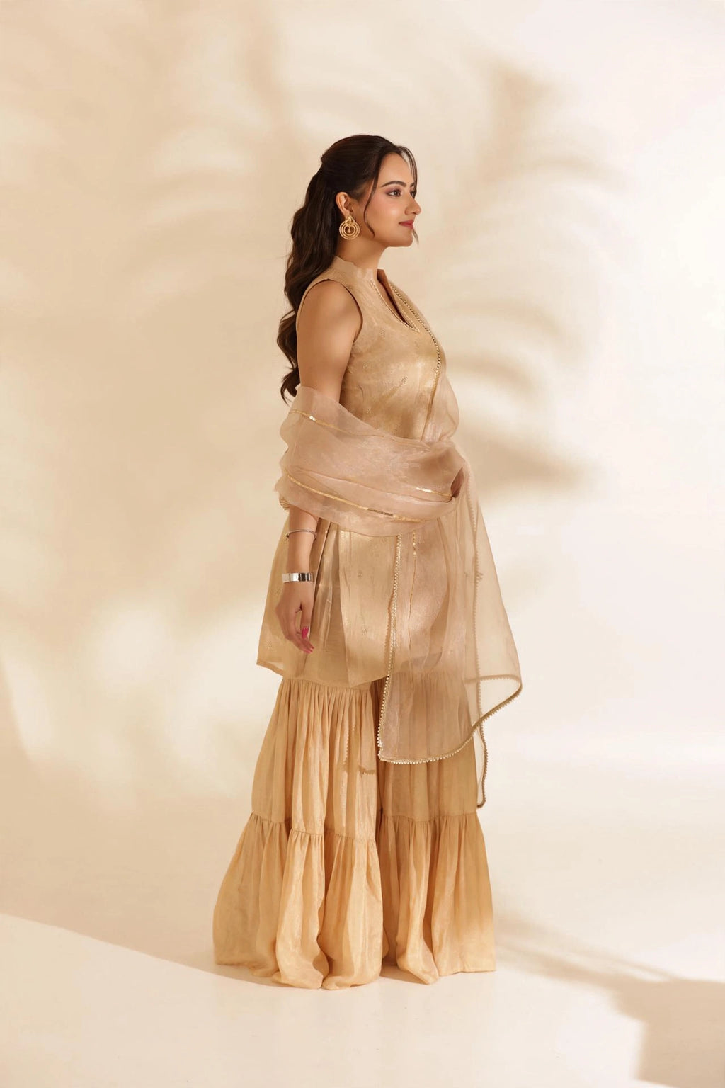 NOOR EMBROIDERED SILK SHARARA SET