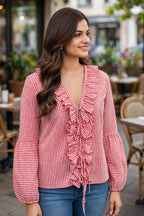 POPPY RED CHECKS SHIRT
