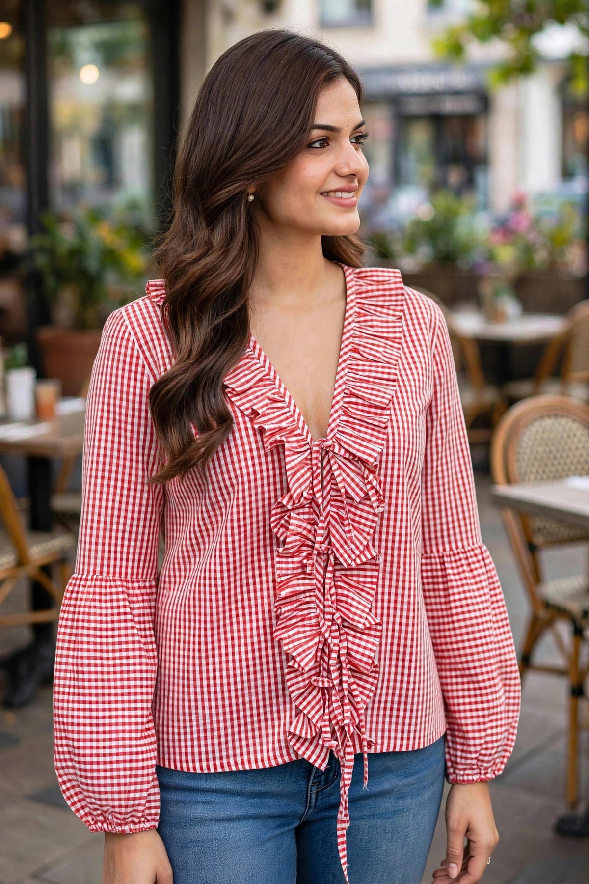 POPPY RED CHECKS SHIRT