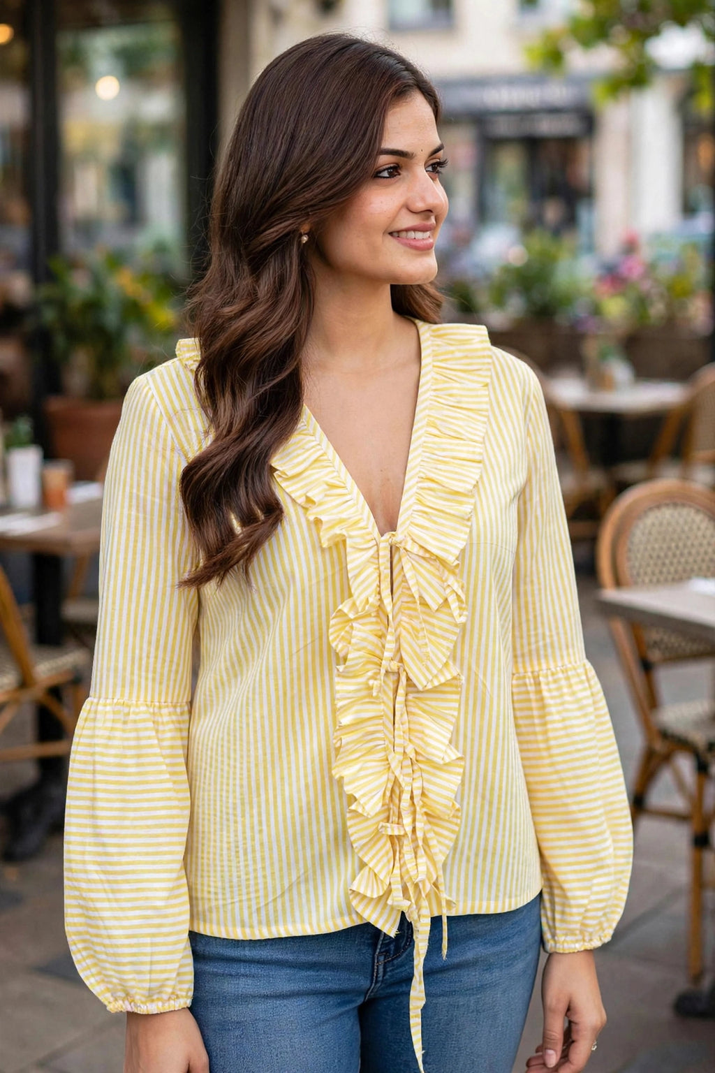 TULIP STRIPES COTTON SHIRT