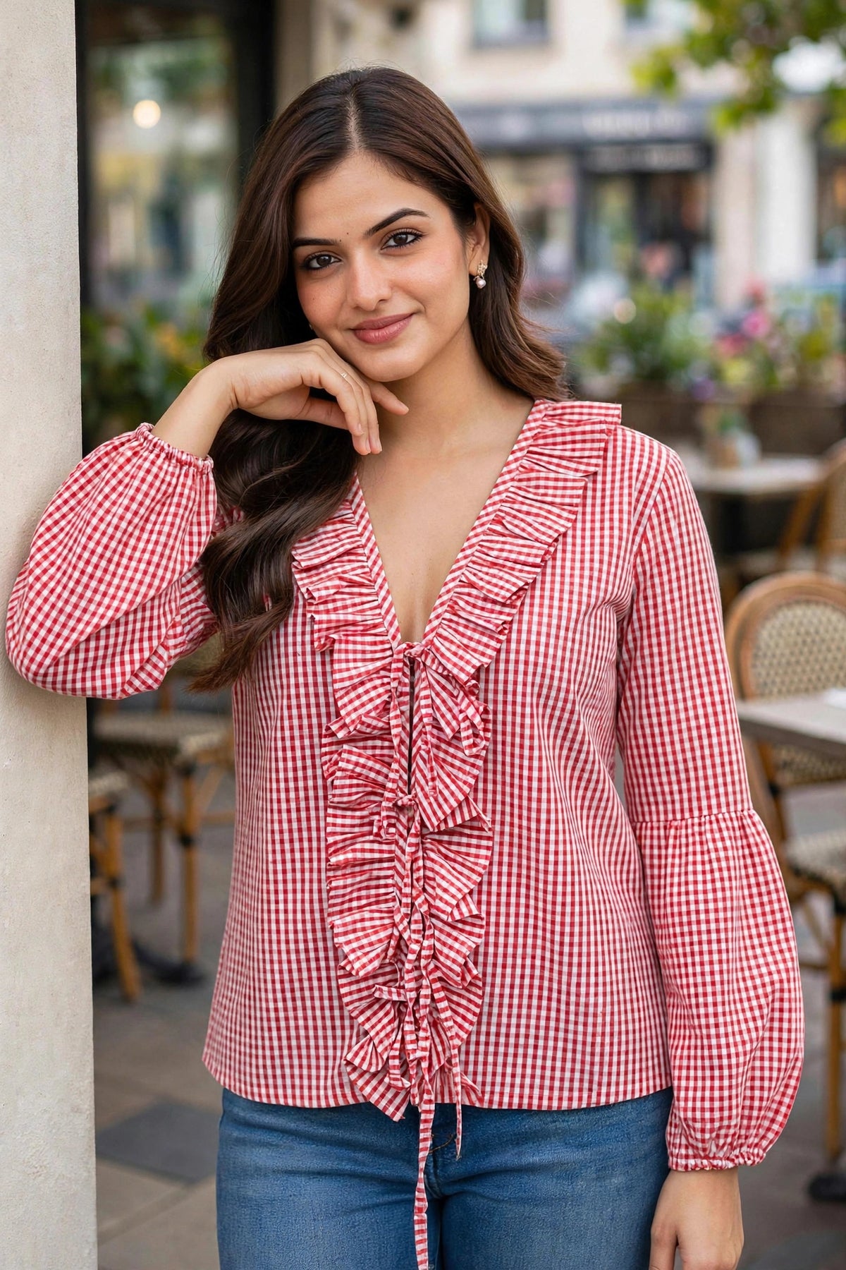 POPPY RED CHECKS SHIRT
