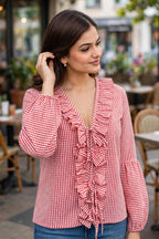 POPPY RED CHECKS SHIRT