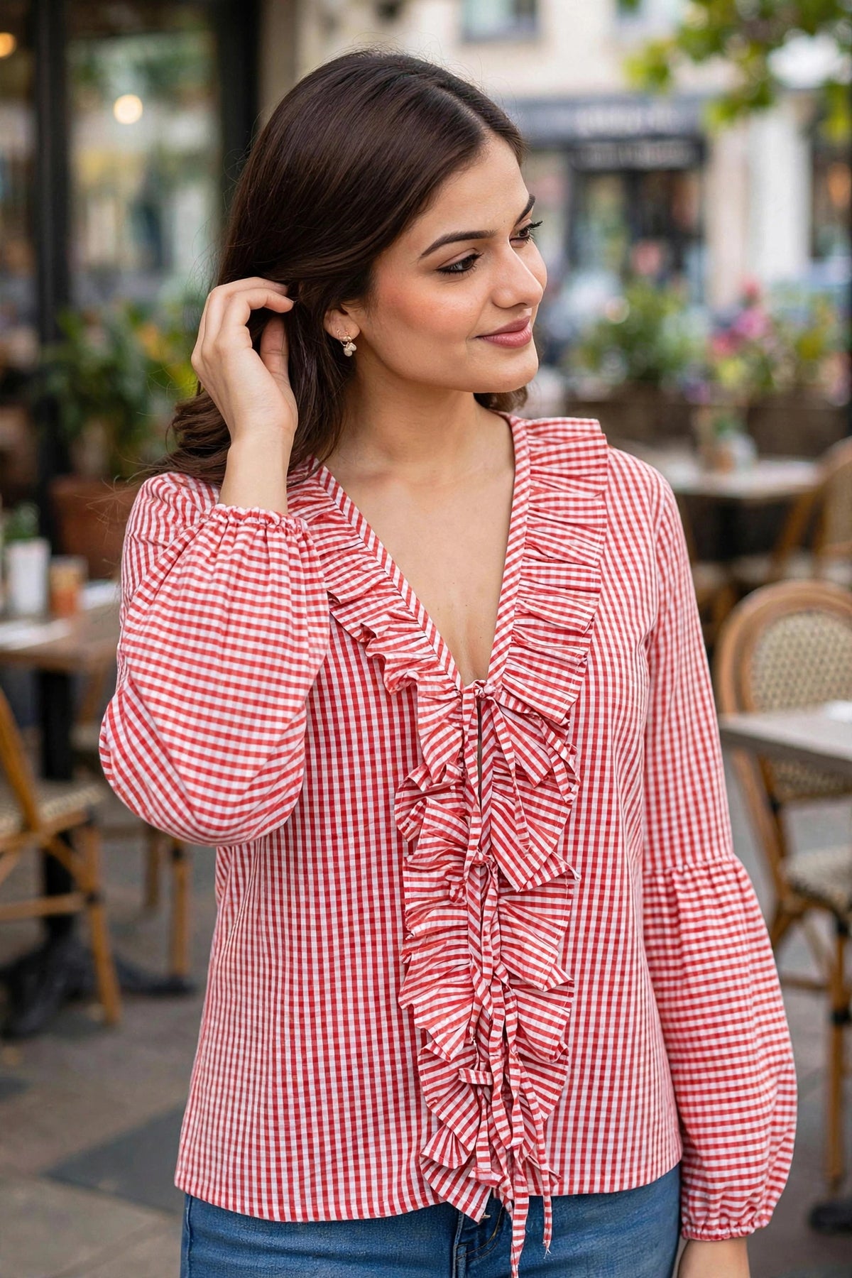 POPPY RED CHECKS SHIRT
