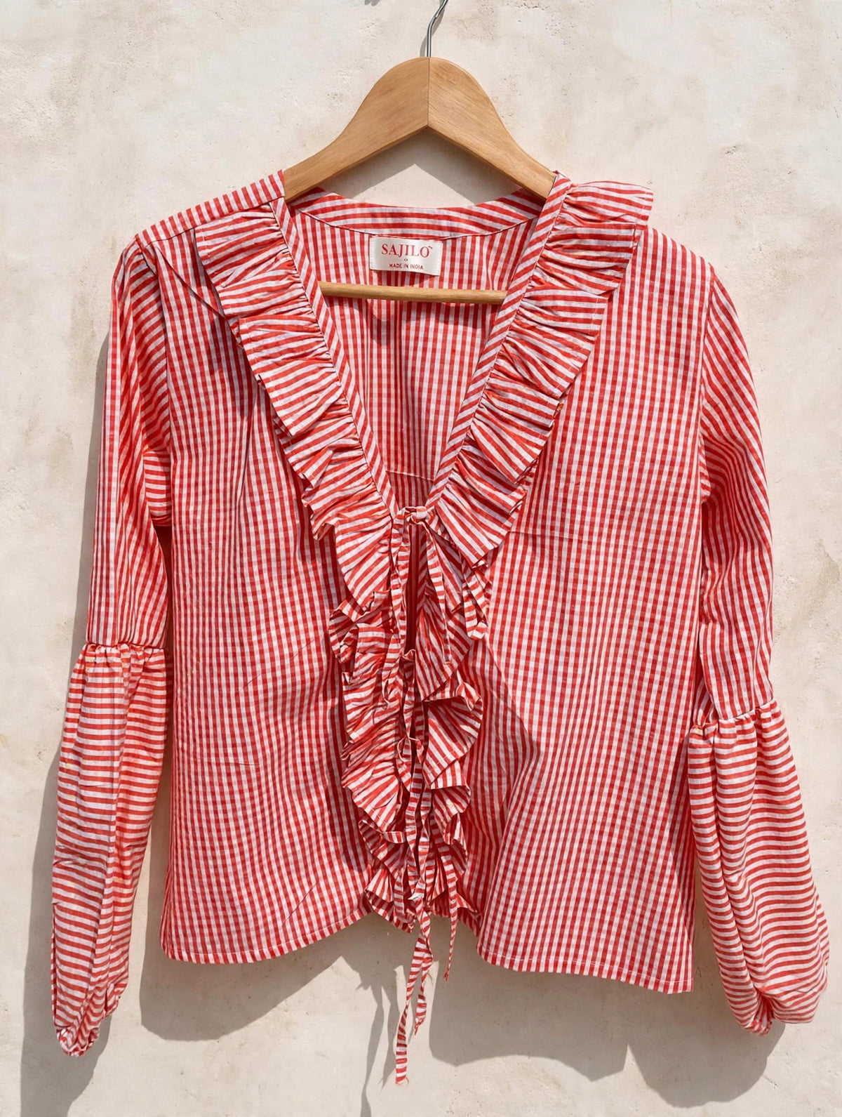 POPPY RED CHECKS SHIRT