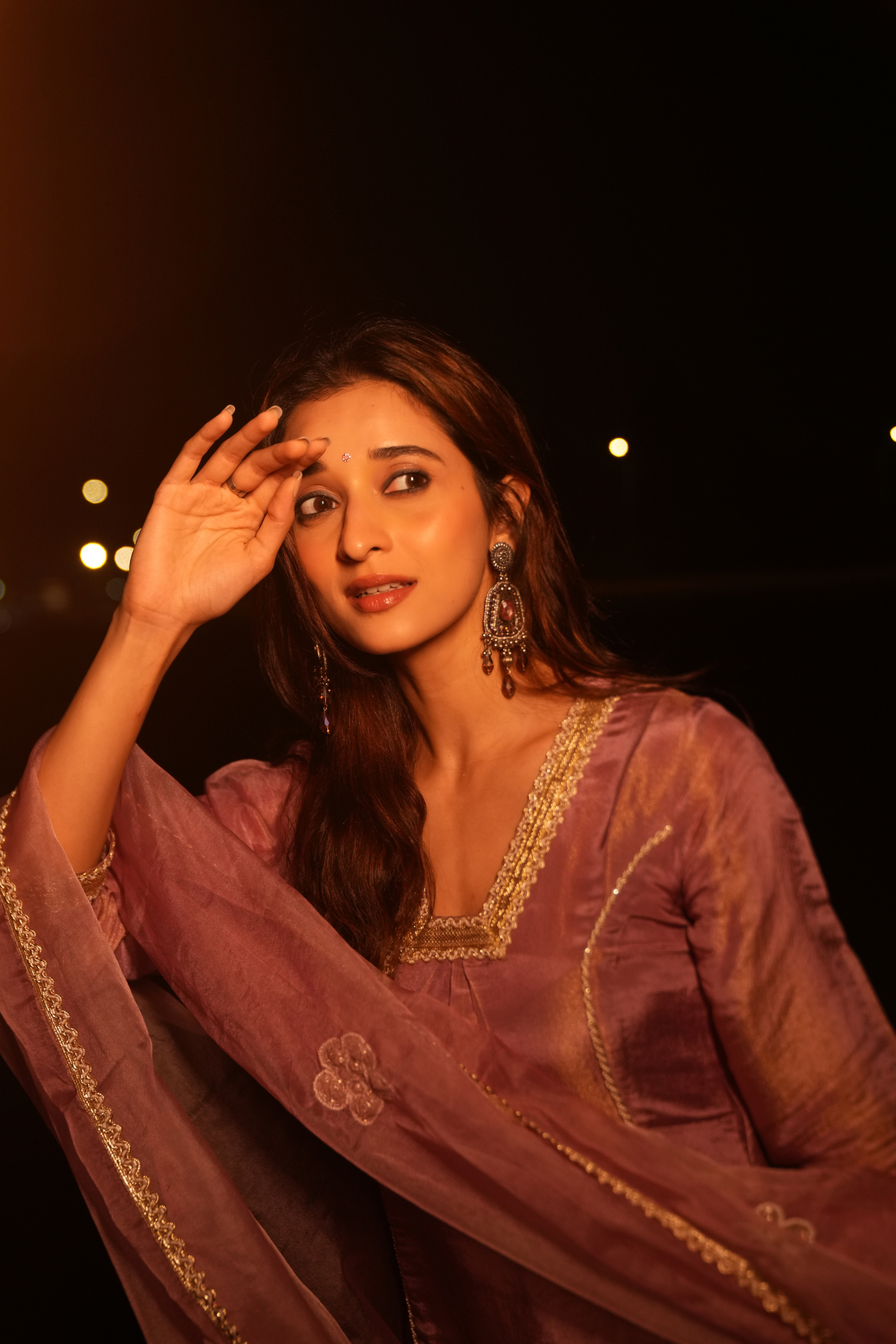 LILAC SILK SHIMMER SUIT SET