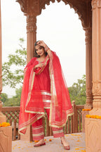 NAZAQAT SILK STRAIGHT SUIT SET