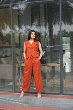 PUMPKIN LINEN COORD SET